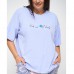 Піжама жіночий шорти та футболка блакитний 15312