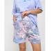 Піжама жіночий шорти та футболка блакитний 15312
