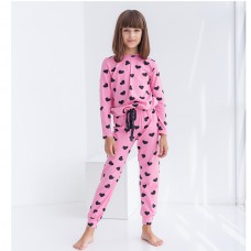 Пижама для девочки с штанами Сердце 8927
