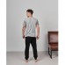 Піжама чоловіча штани та футболка сіра 10936