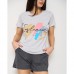 Комплект жіночий шорти та футболка Напис 13373