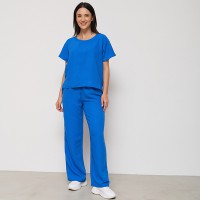 Комплект жіночий штани та футболка синій Туреччина 13388
