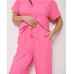Комплект жіночий штани та футболка рожевий Туреччина 13389