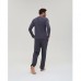 Піжама чоловіча з штанами темно-сіра 14641