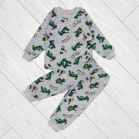 Піжама для хлопчика з штанами сіра Крокодил 19334