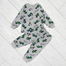 Піжама для хлопчика з штанами сіра Крокодил 19334