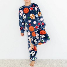 Піжама для хлопчика з штанами синя Спорт 19343