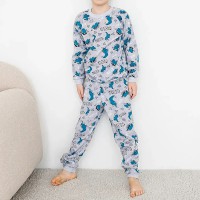 Піжама для хлопчика з штанами сіра Динозаври 19344