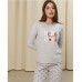 Піжама жіноча штани та джемпер сіра 19229 Піжама жіноча штани та джемпер сіра 19229