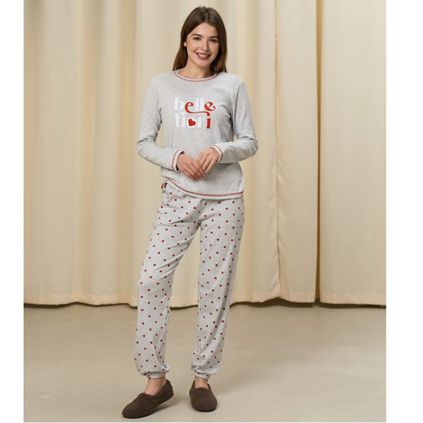 Піжама жіноча штани та джемпер сіра 19229 Піжама жіноча штани та джемпер сіра 19229