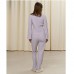 Піжама жіноча штани та джемпер бузкова 19232