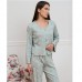 Піжама жіноча штани та джемпер бірюзова 19233