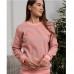 Піжама жіноча штани та джемпер рожева на флісі 19236