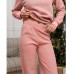Піжама жіноча штани та джемпер рожева на флісі 19236