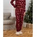 Піжама жіноча штани та джемпер бордовий на флісі 19238 Піжама жіноча штани та джемпер бордовий на флісі 19238