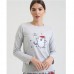 Піжама жіноча штани та джемпер сіра 19241 Піжама жіноча штани та джемпер сіра 19241