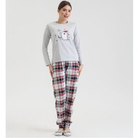 Піжама жіноча штани та джемпер сіра 19241