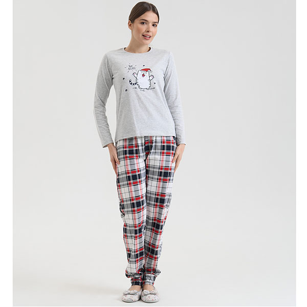 Піжама жіноча штани та джемпер сіра 19241 Піжама жіноча штани та джемпер сіра 19241