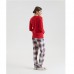 Піжама жіноча штани та джемпер червона 19242 Піжама жіноча штани та джемпер червона 19242