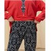 Піжама жіноча штани та джемпер червона 19243 Піжама жіноча штани та джемпер червона 19243