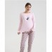 Піжама жіноча штани та джемпер рожева 19245 Піжама жіноча штани та джемпер рожева 19245