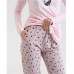 Піжама жіноча штани та джемпер рожева 19245 Піжама жіноча штани та джемпер рожева 19245