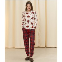 Піжама жіноча штани та джемпер Ведмедик 19251
