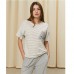 Піжама жіноча штани і футболка сіра в смужку 19257 Піжама жіноча штани і футболка сіра в смужку 19257