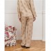 Піжама жіноча штани та сорочна бежева 19262