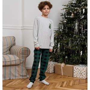 Піжама для хлопчика штани та джемпер сіра 19271