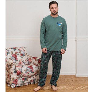 Піжама чоловіча штани та джемпер Хакі 19273