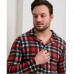 Піжама чоловіча сорочка та штани червона в клітинку 19274