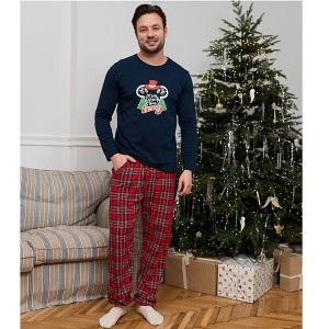 Піжама чоловіча штани та джемпер Новорічна 19275