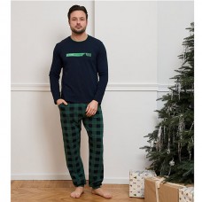 Піжама чоловіча штани та джемпер Клітинка 19276