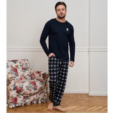 Піжама чоловіча штани та джемпер Клітинка 19277