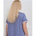 Нічна Сорочка жіноча синя в сердечко 19280