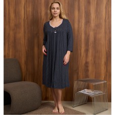 Нічна Сорочка синя в горох 19291