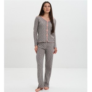 Піжама жіноча штани та джемпер сіра 19497