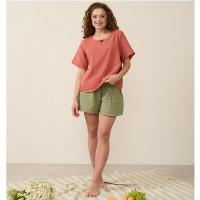 Піжама жіноча шорти футболка однотонна 19728