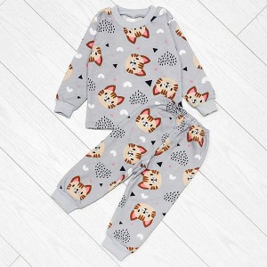 Піжама для дівчинки штани та джемпер з начосом Коти 19744