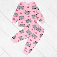 Піжама для дівчинки штани та джемпер з начосом Коти 19745