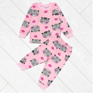Піжама для дівчинки штани та джемпер з начосом Коти 19745