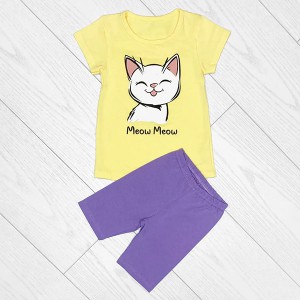 Піжама для дівчинки футболка та шорти Кртик 19757