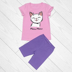 Піжама для дівчинки футболка та шорти Кртик 19758