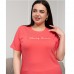 Піжама жіночій шорти та футболка бавовна Кораловий 19330