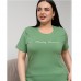 Піжама жіночій шорти та футболка бавовна Зелений 19352