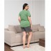 Піжама жіночій шорти та футболка бавовна Зелений 19352