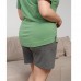 Піжама жіночій шорти та футболка бавовна Зелений 19352