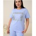Піжама жіночій шорти та футболка бавовна бузковий 19353