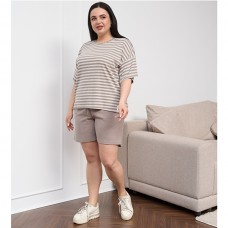 Піжама жіночій шорти та футболка в смужку 19362